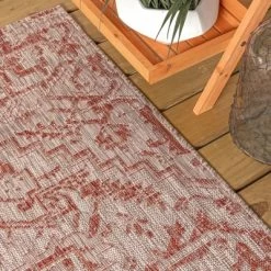 Estrella Bohemian Inspired Medallion Textured Weave Indoor/Outdoor Area Rug - JONATHAN Y -Home Decor Store GUEST 000c3e33 3cce 4a77 aa6b e7104241fd79