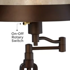 Franklin Iron Works Samuel Industrial Desk Lamps 21 1/4" High Set Of 2 Bronze Swing Arm With USB Charging Port Natural Mica Shade For Living Room Home 10 Franklin Iron Works Samuel Industrial Desk Lamps 21 1/4" High Set Of 2 Bronze Swing Arm With USB Charging Port Natural Mica Shade For Living Room Home -Home Decor Store GUEST 00cd84be 6476 4944 85d8 59724c1c540b