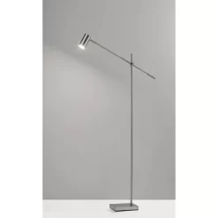 58" X 63" 3-way Collette Floor Lamp (Includes LED Light Bulb) Steel - Adesso