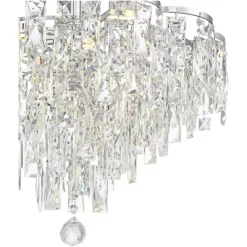 Vienna Full Spectrum Villette Chrome Chandelier 27 1/2" Wide Modern Cascade Crystal 6-Light LED Fixture For Dining Room Foyer Kitchen Island Entryway -Home Decor Store GUEST 01b95370 363d 4415 ad88 3f66ab9b1e29