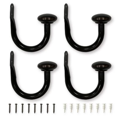 Set Of 4 (5"x6.5") Steel Curtain Holdbacks - Lumi Home Furnishings 5 Set Of 4 (5"x6.5") Steel Curtain Holdbacks - Lumi Home Furnishings - Image 3