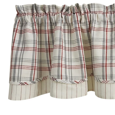 Park Designs Farm Yard Lined Layered Valance - 72''L - White 4 Park Designs Farm Yard Lined Layered Valance - 72''L - White - Image 2