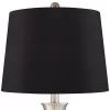 360 Lighting Simon Modern Table Lamps 25 1/2" High Set Of 2 Brushed Nickel With USB Charging Port Black Faux Silk Drum Shade For Bedroom Office Desk -Home Decor Store GUEST 099dedd7 1429 4033 8862 d321e771a82c