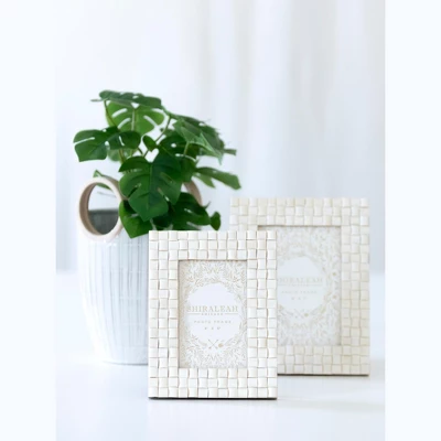 Shiraleah Ivory Ariston Woven 5x7 Picture Frame 3 Shiraleah Ivory Ariston Woven 5x7 Picture Frame