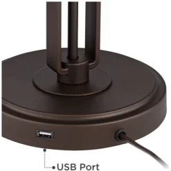 Franklin Iron Works Dayn Industrial Accent Table Lamps Set Of 2 23" High Bronze Metal LED Mesh Shade For Bedroom Living Room Bedside Nightstand Office -Home Decor Store GUEST 0b9dba55 2fc2 40fa a44e 102ffbc2e206