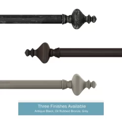 Hastings Home 1" Curtain Rod With Finials - Black 7 Hastings Home 1" Curtain Rod With Finials - Black -Home Decor Store GUEST 0c377218 54c4 42a5 a562 b6fbd562180a