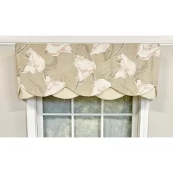 Calla Petticoat Valance 3in Rod Pocket Contrast Bottom Fabric 50in X 15in By RLF Home -Home Decor Store GUEST 0c887be0 e546 4c39 a325 126110c604da