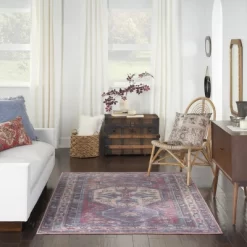 Nicole Curtis Machine Washable Bordered Southwestern Indoor Rug -Home Decor Store GUEST 10bae311 3070 450a a088 8cd76654c207