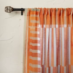 1pc Sheer Ophelia Printed Burnout Window Curtain Panel Orange - Opalhouse™ Designed With Jungalow™ -Home Decor Store GUEST 154e0bfa b339 41f9 9f40 0461976c9081