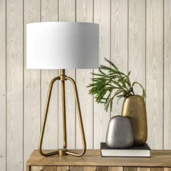 NuLOOM Captiva 26" Metal Table Lamp Lighting - Brass 25.5" H X 14" W X 14" D -Home Decor Store GUEST 15c85a21 90b0 4dfd b0d0 0ba57c00bbad