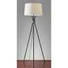 60" 3-way Benson Floor Lamp Black - Adesso
