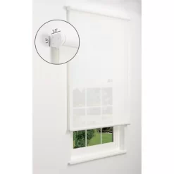 Linen Avenue Cordless 1% Solar Screen Standard Roller Shade, White, Fawn, And Sand