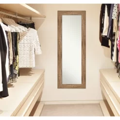 20" X 54" Non-Beveled Owl Brown Wood On The Door Mirror - Amanti Art -Home Decor Store GUEST 1c4fe21b 7718 45e8 bd59 129dcb36f8ee