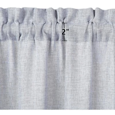 Trinity Faux Linen Textured Vintage Design Farmhouse Solid Curtains 3 Trinity Faux Linen Textured Vintage Design Farmhouse Solid Curtains