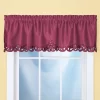 Collections Etc Elegance Scroll Embroidered Cut-Out Window Valance With Rod Pocket Top For Easy Hanging, 58" W X 13" L -Home Decor Store GUEST 1ec910f4 631b 4fa2 993f 7edc3e0d5a66
