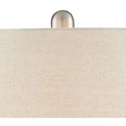 360 Lighting Kate Table Lamp 24 3/4" High Ceramic Green Oatmeal Drum Shade For Bedroom Living Room Bedside Nightstand Office Kids Family House Home -Home Decor Store GUEST 257dda5c 9021 482b b233 c07979805b42