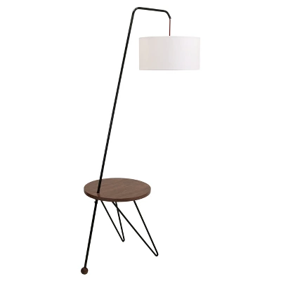 70" Stork Floor Lamp White/Walnut - LumiSource 5 70" Stork Floor Lamp White/Walnut - LumiSource - Image 3