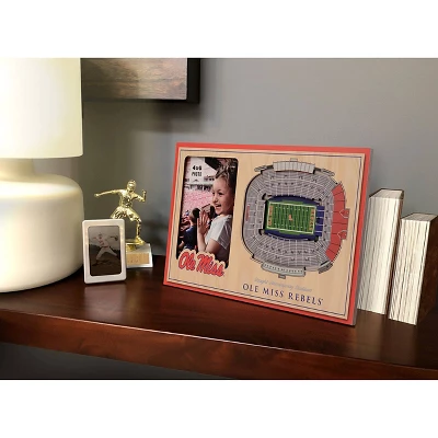 4" X 6" NCAA Ole Miss Rebels 3D StadiumViews Picture Frame 3 4" X 6" NCAA Ole Miss Rebels 3D StadiumViews Picture Frame