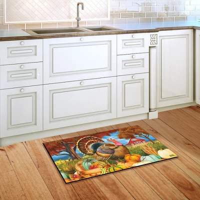 Turkey And Pumpkins Fall Doormat Thanksgiving Farm Autumn 30" X 18" Briarwood Lane 5 Turkey And Pumpkins Fall Doormat Thanksgiving Farm Autumn 30" X 18" Briarwood Lane - Image 3