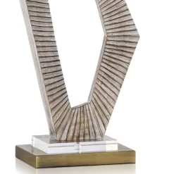 Indra Linear Cavern Design Table Lamp Cream - StyleCraft