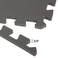 Foam Flooring Tiles - 12-Pack Interlocking EVA Foam Pieces - Non-Toxic Floor Padding For Playroom Gym Or Basement By Stalwart (Gray) -Home Decor Store GUEST 288ed9d5 5402 4111 8805 c3b5e5af4880