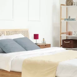 11.81" Traditional Petite Metal Stick Bedside Table Desk Lamp In Chrome With Fabric Shade Wine Red - Creekwood Home -Home Decor Store GUEST 2a3b1101 e9c0 4723 af0d b317e69e85f2