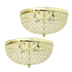 2pk 2-Light Crystal Glam Flush Mount Pendants Gold - Lalia Home -Home Decor Store GUEST 2a66fdea 7923 457f a729 7f32e2910b8e