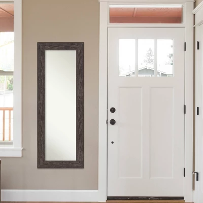 20" X 54" Non-Beveled Bridge Black Wood On The Door Mirror - Amanti Art 9 20" X 54" Non-Beveled Bridge Black Wood On The Door Mirror - Amanti Art - Image 7