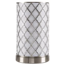 Tree Bark Pattern Uplight Table Lamp Medium Silver (Includes LED Light Bulb) - Lavish Home -Home Decor Store GUEST 2ddb687f ce9b 4dab 8a85 b135bb07f2f0