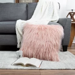 22-Inch Plush Pillow – Luxury Square Floor Pillow Insert And Shag Glam Cover Set– For Bedroom Or Living Room By Lavish Home (Pink) 9 22-Inch Plush Pillow – Luxury Square Floor Pillow Insert And Shag Glam Cover Set– For Bedroom Or Living Room By Lavish Home (Pink) -Home Decor Store GUEST 2e00d711 7634 4557 be8e a29c5df9fb07