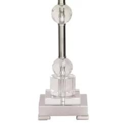 Glass Table Lamp With Drum Shade Silver - Olivia & May -Home Decor Store GUEST 2e607021 7c0c 40c4 9d41 ab1d79a2ecac