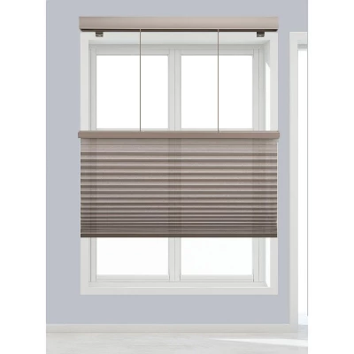 Linen Avenue Cordless Top Down Bottom Up Cellular Shade, Harvest 3 Linen Avenue Cordless Top Down Bottom Up Cellular Shade, Harvest
