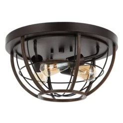 15.75" 3-Light Lyla Rustic Farmhouse Iron LED Flush Mount Wood Finished/Oil Rubbed Bronze - JONATHAN Y 16 15.75" 3-Light Lyla Rustic Farmhouse Iron LED Flush Mount Wood Finished/Oil Rubbed Bronze - JONATHAN Y -Home Decor Store GUEST 306c08cf ee6a 4e7e 864c d65d0ea03287