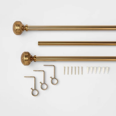 Stamped Metal Knob Curtain Rod - Opalhouse 3 Stamped Metal Knob Curtain Rod - Opalhouse