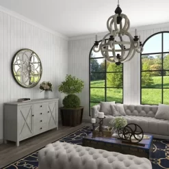 Wood Floral Medallion Wall Mirror White - Olivia & May -Home Decor Store GUEST 32223d3e 2014 4124 baef 7f791fbdebca