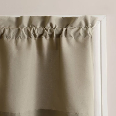 Martine Microfiber Semi Sheer Rod Pocket Kitchen Curtain Valance And Tiers Set - No. 918 3 Martine Microfiber Semi Sheer Rod Pocket Kitchen Curtain Valance And Tiers Set - No. 918