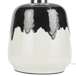 18" Black/White Abstract Splash Ceramic Table Lamp - Nourison -Home Decor Store GUEST 33b12def 0158 4e45 9d5e b853685b494a