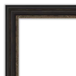 Amanti Art Accent Bronze Narrow Petite Bevel Bathroom Wall Mirror 27.5 X 21.5 In.