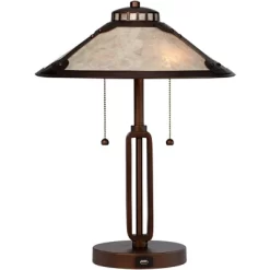 Franklin Iron Works Samuel Industrial Desk Lamp 20" High Rubbed Bronze With USB Charging Port Natural Mica Shade For Bedroom Living Room Bedside Desk -Home Decor Store GUEST 3622d138 1f40 4ea5 b00a 1d902a2f2ae3