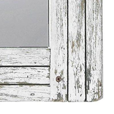 Rectangle Distressed Wood Frame Wall Mirror - Foreside Home & Garden 6 Rectangle Distressed Wood Frame Wall Mirror - Foreside Home & Garden - Image 4