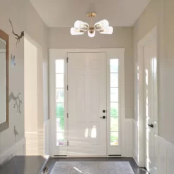 21.5" LED 5-Light Jaynie Industrial Iron Cylinder Pendant Gold/Clear - JONATHAN Y -Home Decor Store GUEST 392ada97 4bb0 401c b51a 063c1daecdee