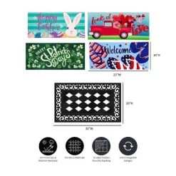 Evergreen Indoor Outdoor Doormat Bundle Set Of 5 - Frame And 4 Holiday Seasonal Inserts Valentine's Truck Easter 4th Of July And St. Patricks 13 Evergreen Indoor Outdoor Doormat Bundle Set Of 5 - Frame And 4 Holiday Seasonal Inserts Valentine's Truck Easter 4th Of July And St. Patricks -Home Decor Store GUEST 3c6d058a ba85 4f89 96ab 38aac5df5f91