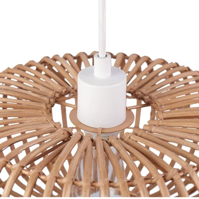 Fitz 1-Light Plug-In Or Hardwire Rattan Shade Pendant Lighting - Globe Electric 5 Fitz 1-Light Plug-In Or Hardwire Rattan Shade Pendant Lighting - Globe Electric - Image 3
