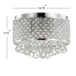 14.7" Crystal Drops/Metal Evelyn Flush Mount (Includes Energy Efficient Light Bulb) Chrome - JONATHAN Y 8 14.7" Crystal Drops/Metal Evelyn Flush Mount (Includes Energy Efficient Light Bulb) Chrome - JONATHAN Y -Home Decor Store GUEST 3e856c37 de46 4251 ace7 f653588da6c6