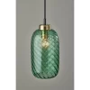 Derrick Pendant Black With Brass Accents - Adesso