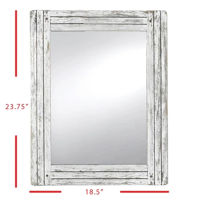 Rectangle Distressed Wood Frame Wall Mirror - Foreside Home & Garden 5 Rectangle Distressed Wood Frame Wall Mirror - Foreside Home & Garden - Image 3