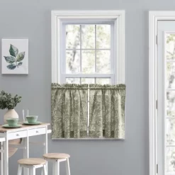 Ellis Curtain Lexington Leaf Pattern On Colored Ground Curtain Tiers Sage 11 Ellis Curtain Lexington Leaf Pattern On Colored Ground Curtain Tiers Sage -Home Decor Store GUEST 3fe8d919 05be 4edc 8be0 39b54963e252