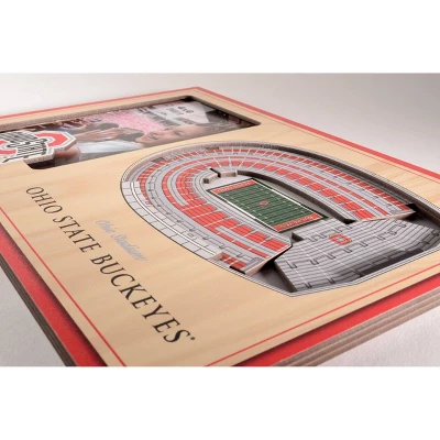4" X 6" NCAA Ohio State Buckeyes 3D StadiumViews Picture Frame 4 4" X 6" NCAA Ohio State Buckeyes 3D StadiumViews Picture Frame - Image 2