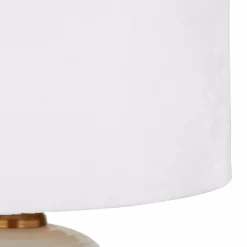 19" X 13" Modern Glass Table Lamp White - Olivia & May -Home Decor Store GUEST 42226f8e eef5 467a 8845 c18c883b53e6