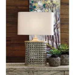 Deondra Metal Table Lamp Gray - Signature Design By Ashley